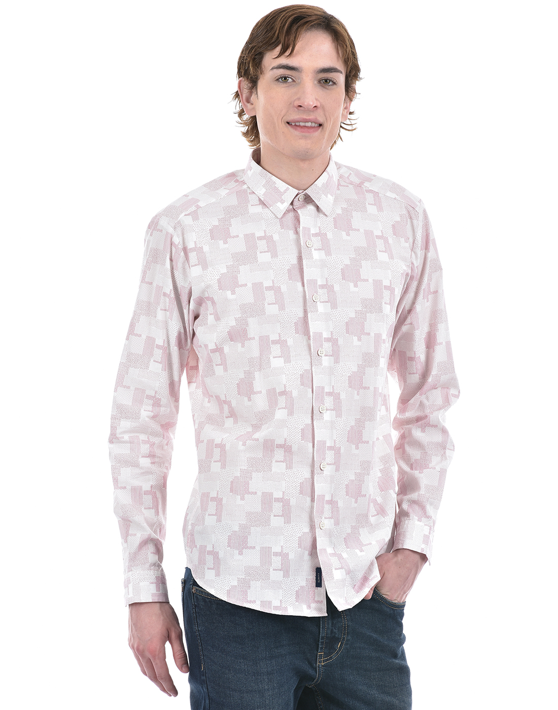 Numero Uno Men Graphic Print Pink Shirt